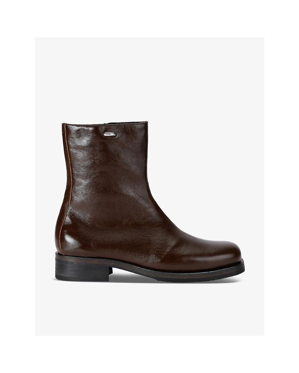 Our Legacy Brown Camion Leather Ankle Boots for men
