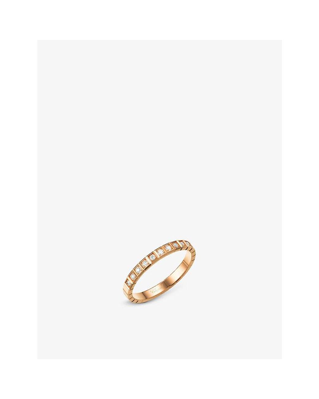 Chopard Metallic Ice Cube 18Ct Rose- And Diamond Ring