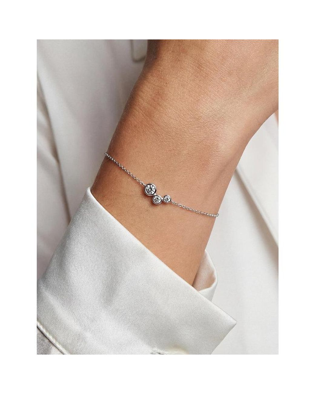 Sif Jakobs White Sardinien Tre Rhodium-Plated Sterling And Cubic Zirconia Bracelet