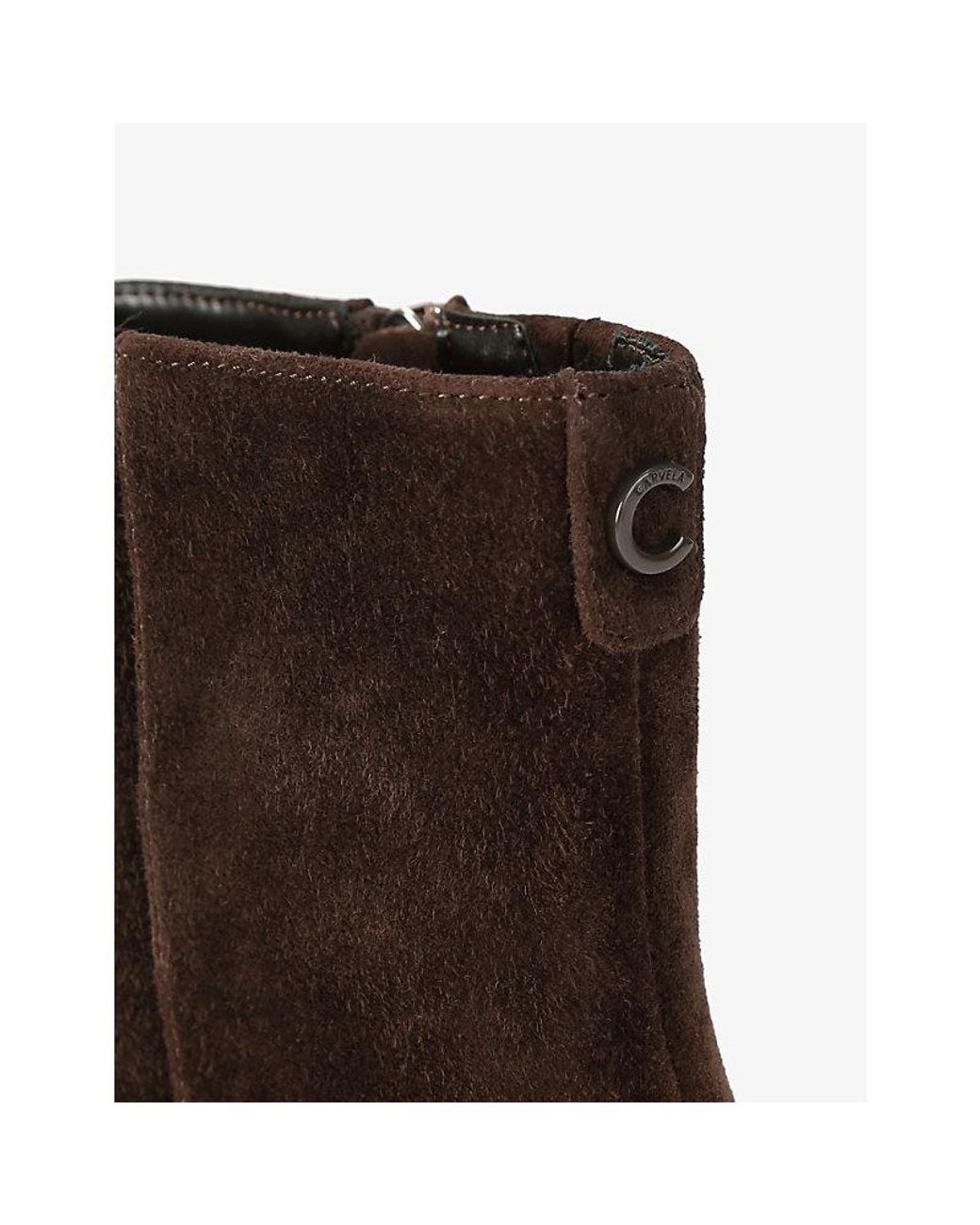 Carvela Kurt Geiger Brown Corletta Heeled Suede Ankle Boots