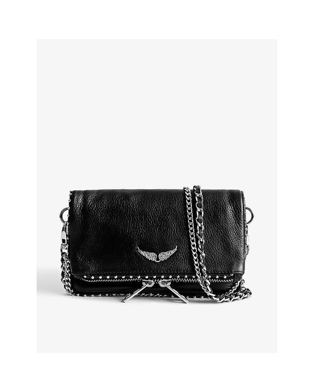 Zadig & Voltaire Mini Rock Clutch Bag in Black | Lyst