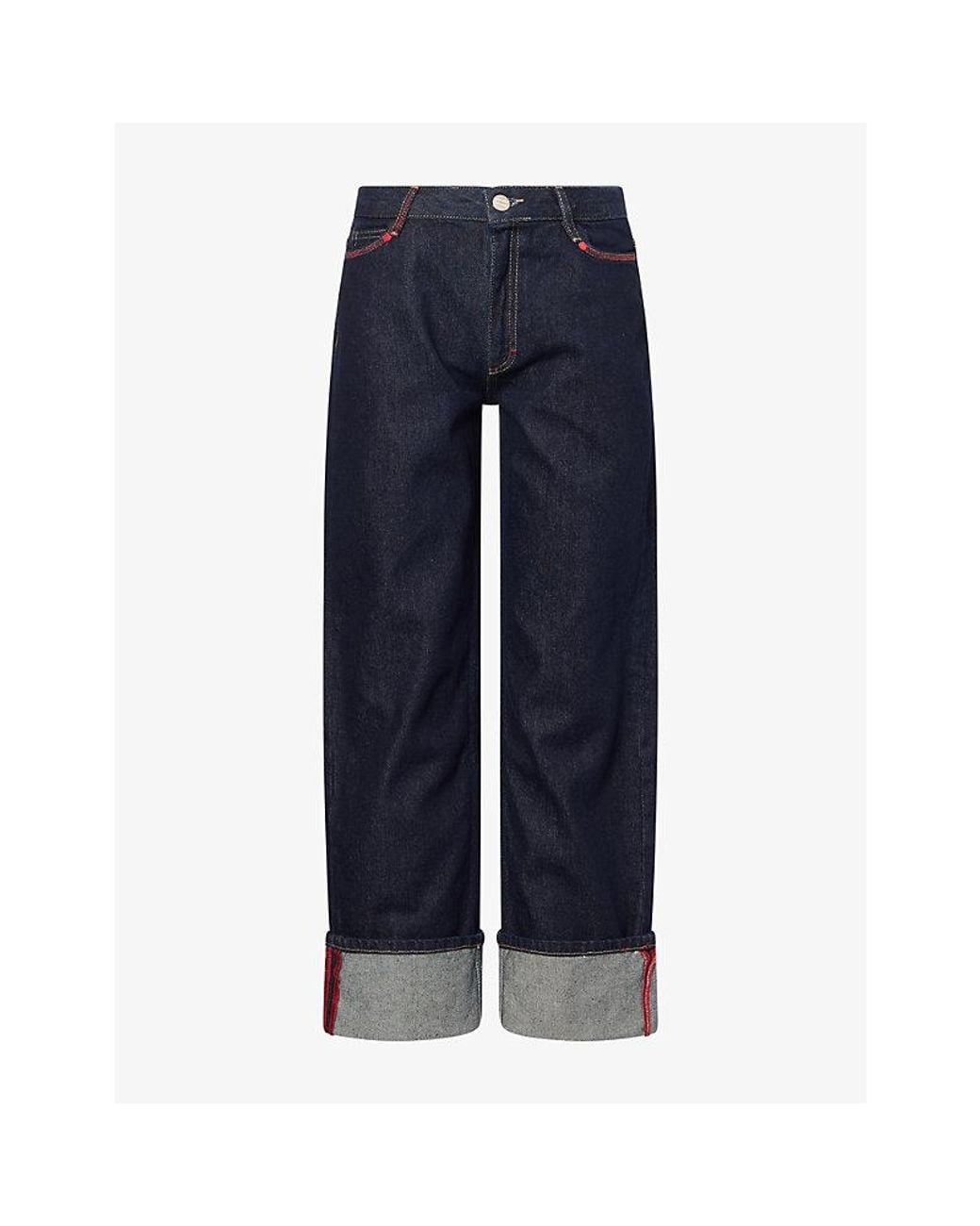 Damson Madder Blue Montana Straight-Leg Denim Jeans