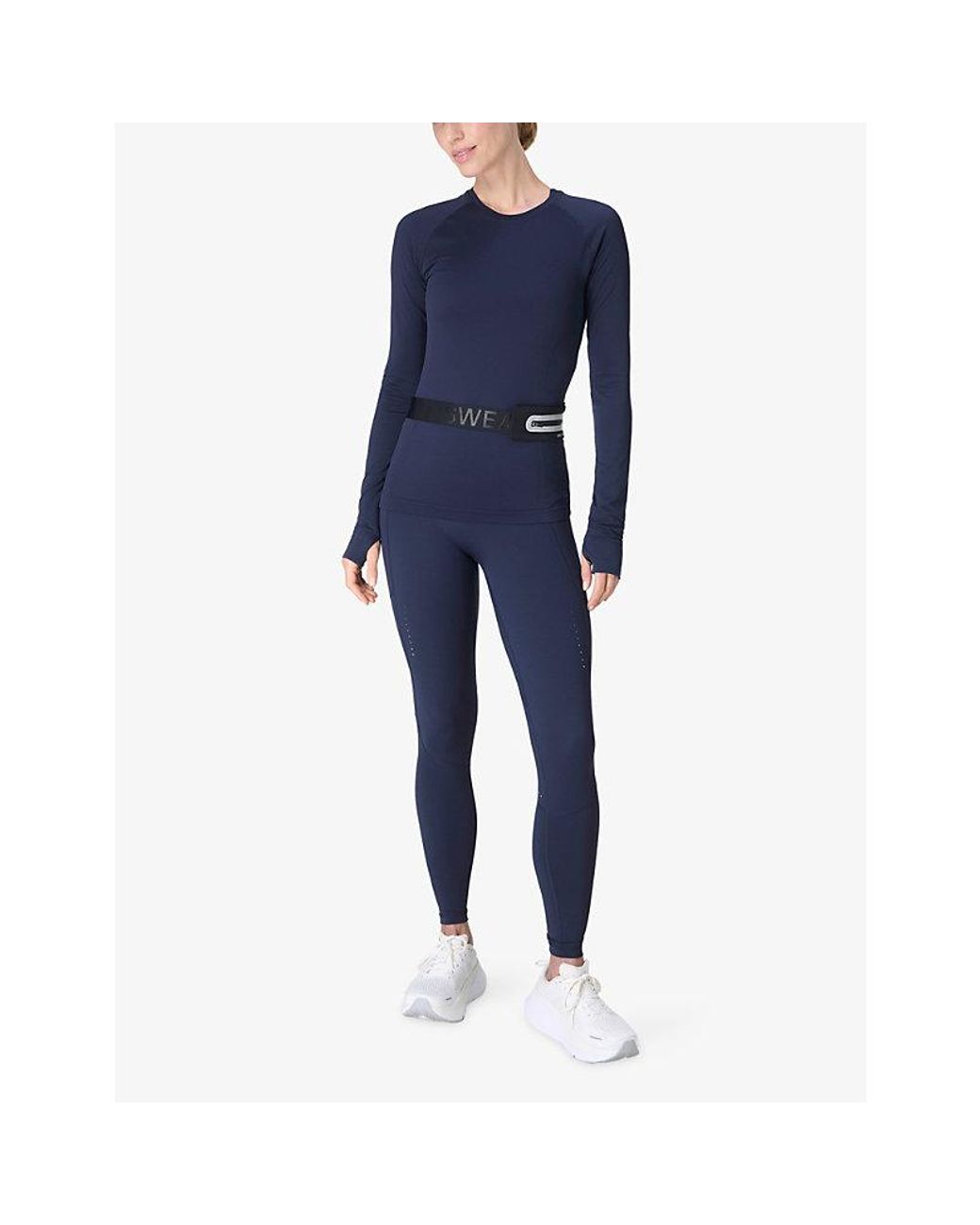 Sweaty Betty Blue Runners 7/8 High-Rise Stretch-Jersey Leggings