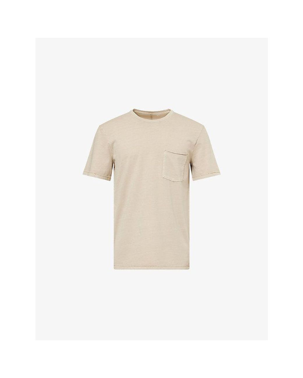 PAIGE Natural Ramirez Patch-Pocket Cotton T-Shirt for men