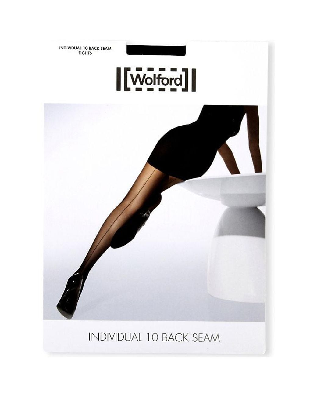 Wolford White Individual 10 Back-seam Tights