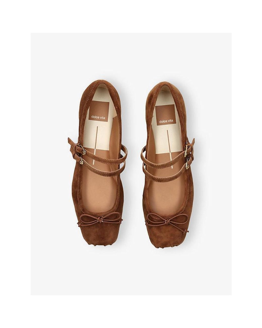 Dolce Vita Brown Gibsen Suede Mary-Jane Flats
