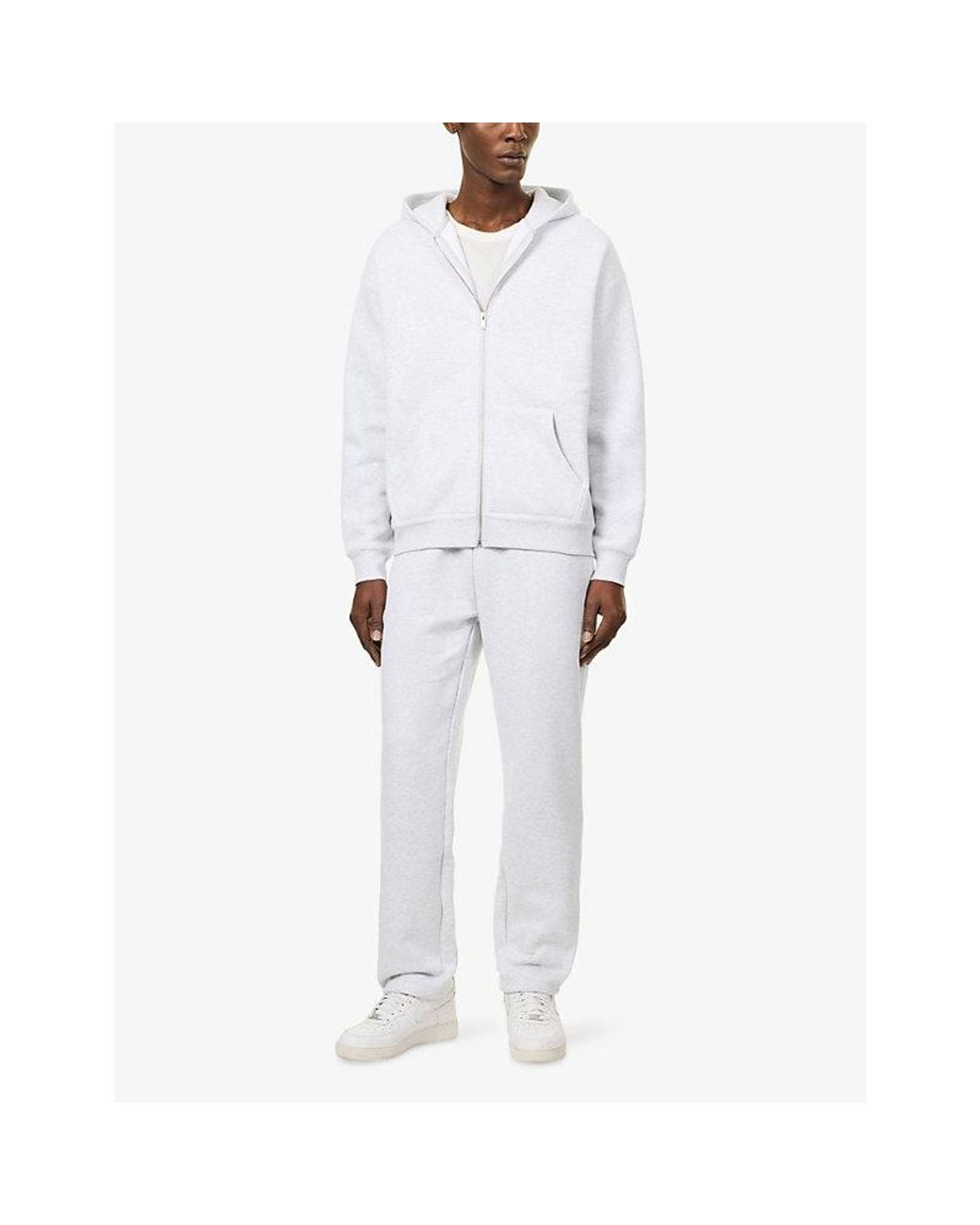 Arne Blue Relaxed Zip-Through Cotton-Jersey Hoody for men