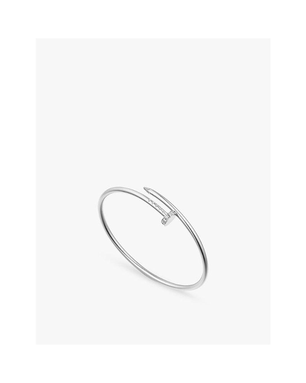 Cartier White Juste Un Clou 18Ct- And 0.18Ct Brilliant-Cut Diamond Bracelet