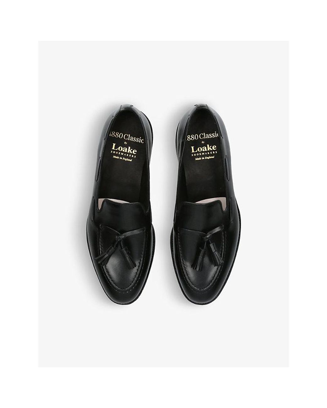 Lavet af status liv Loake Russell Tasselled Leather Loafers in Black for Men | Lyst