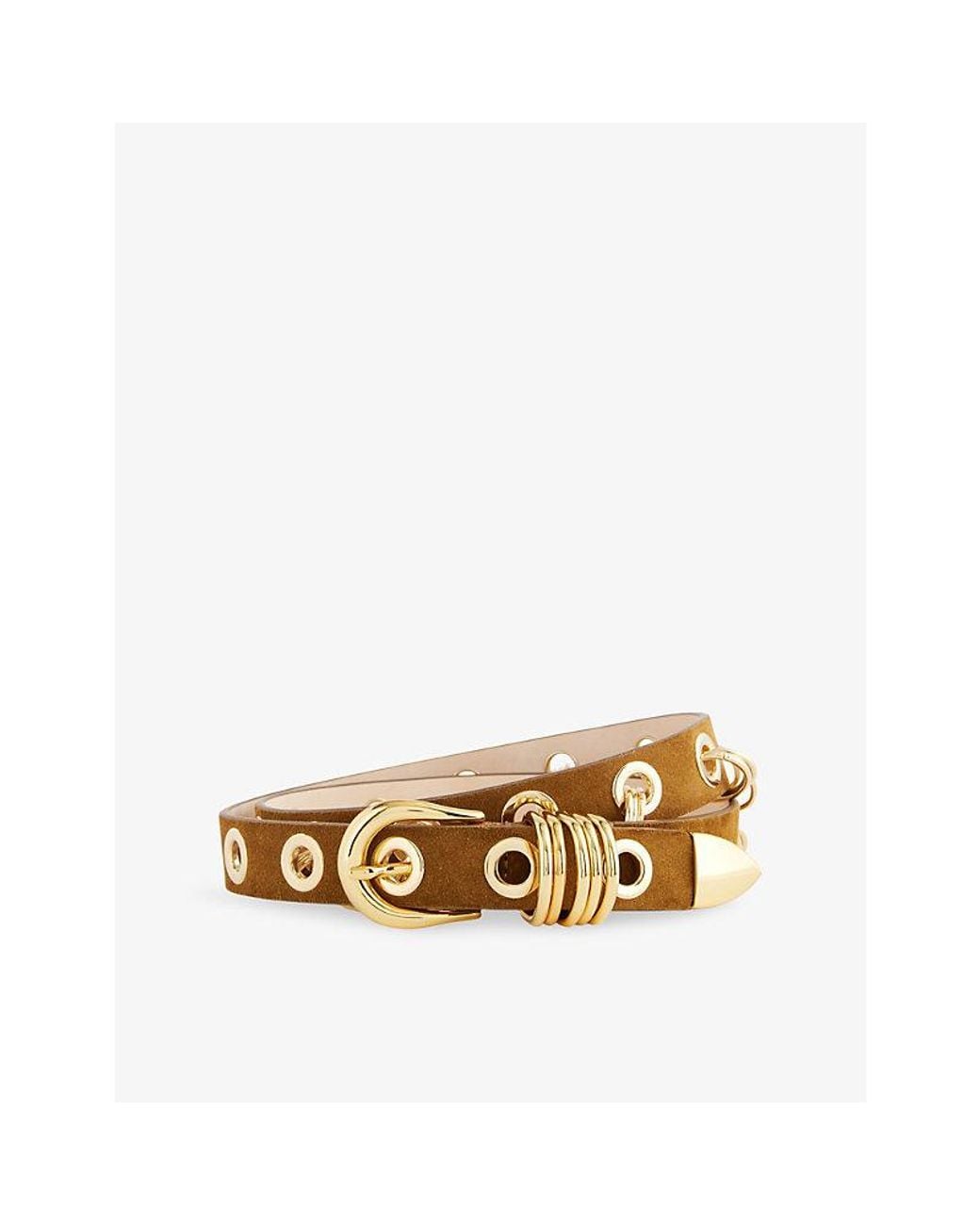 DEHANCHE Metallic Revenge Ring Suede Belt