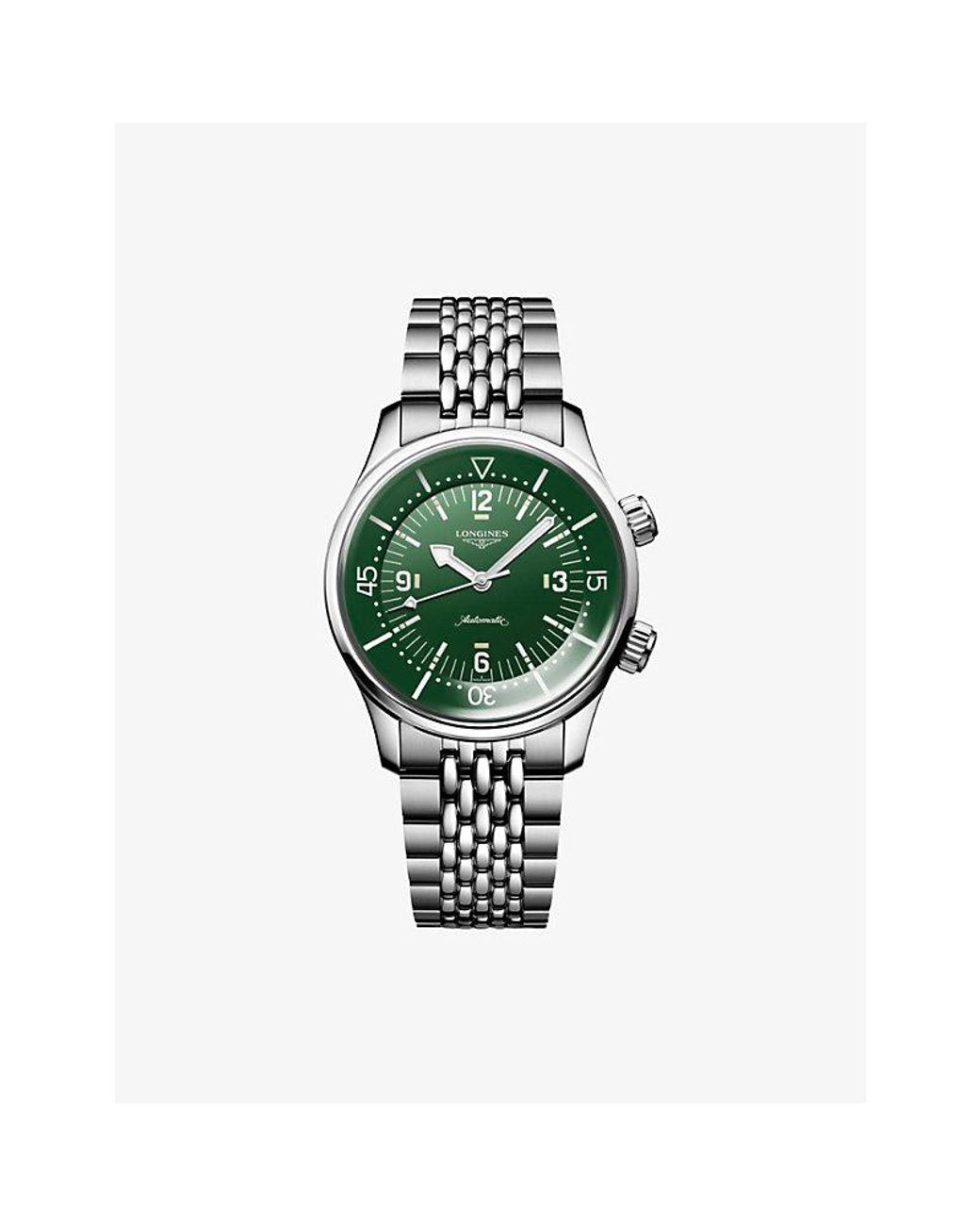 Longines Green L3.764.4.06.6 Legend Diver Stainless-Steel Automatic Watch