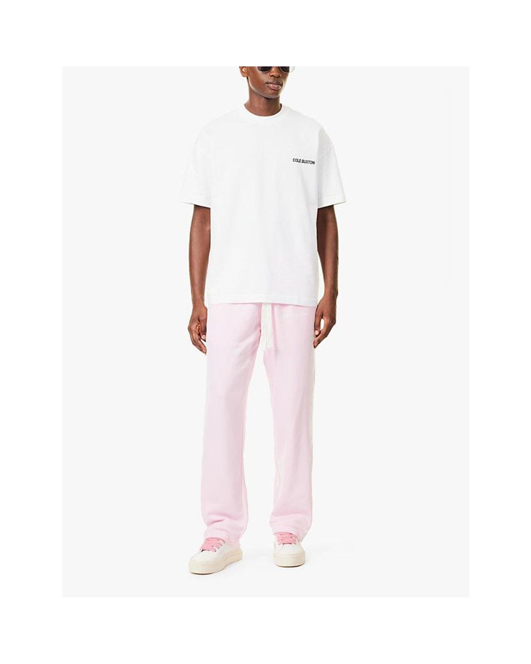 Cole Buxton White Sportswear Brand-Print Relaxed-Fit Cotton-Jersey T-Shirt for men