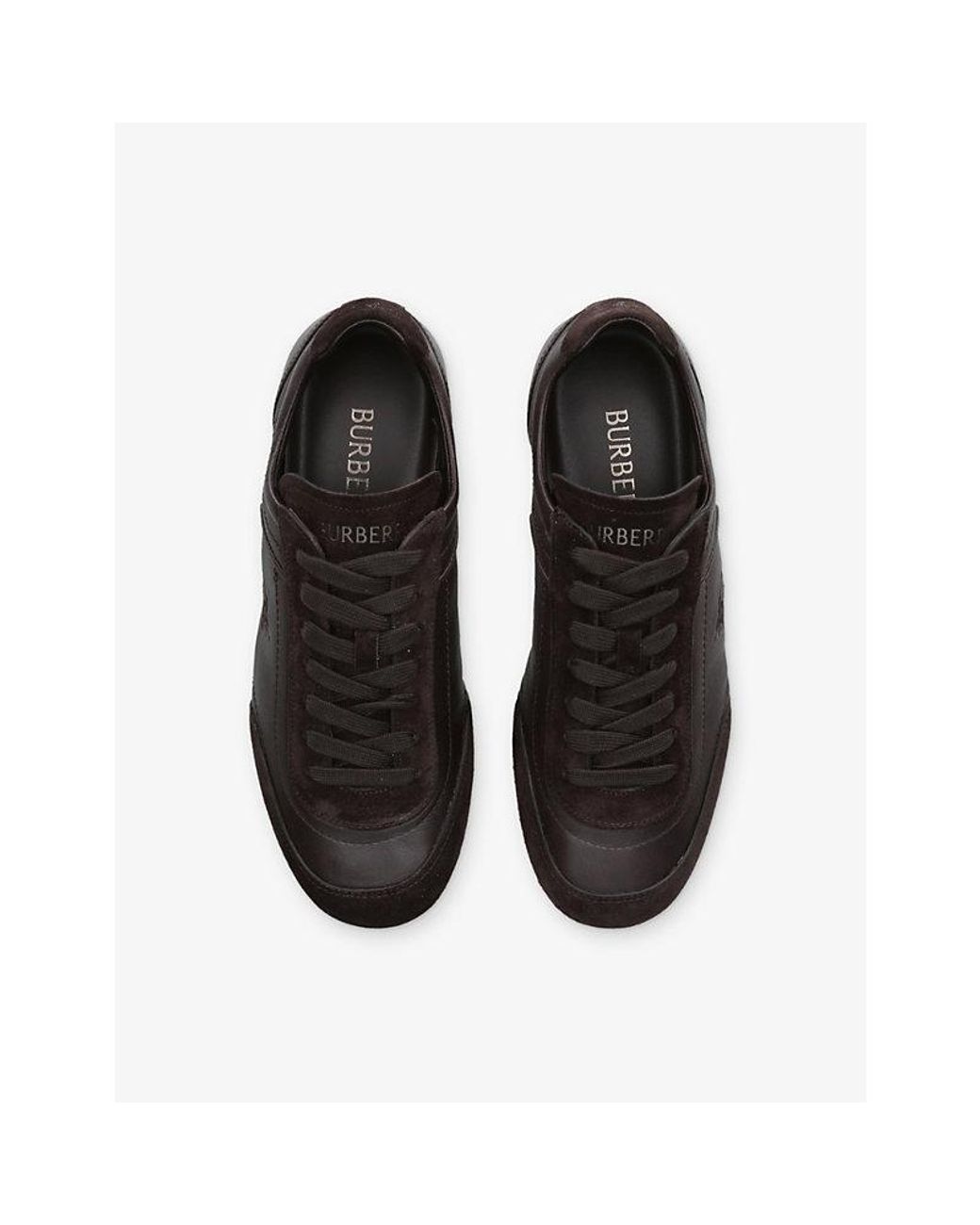 Burberry Black Knight Runner Leather Trainers