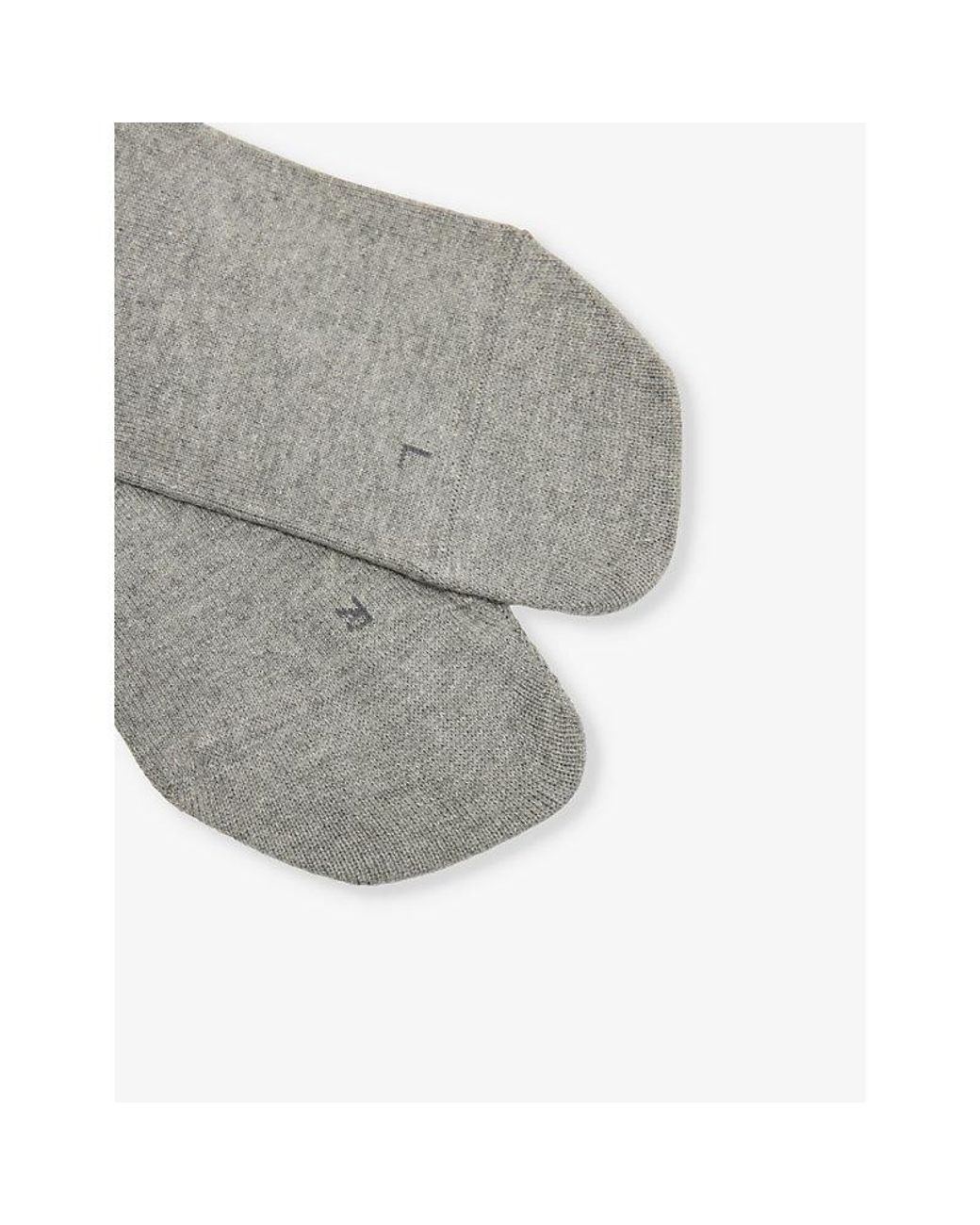 Falke Gray Sensitive London Cotton-Blend Socks