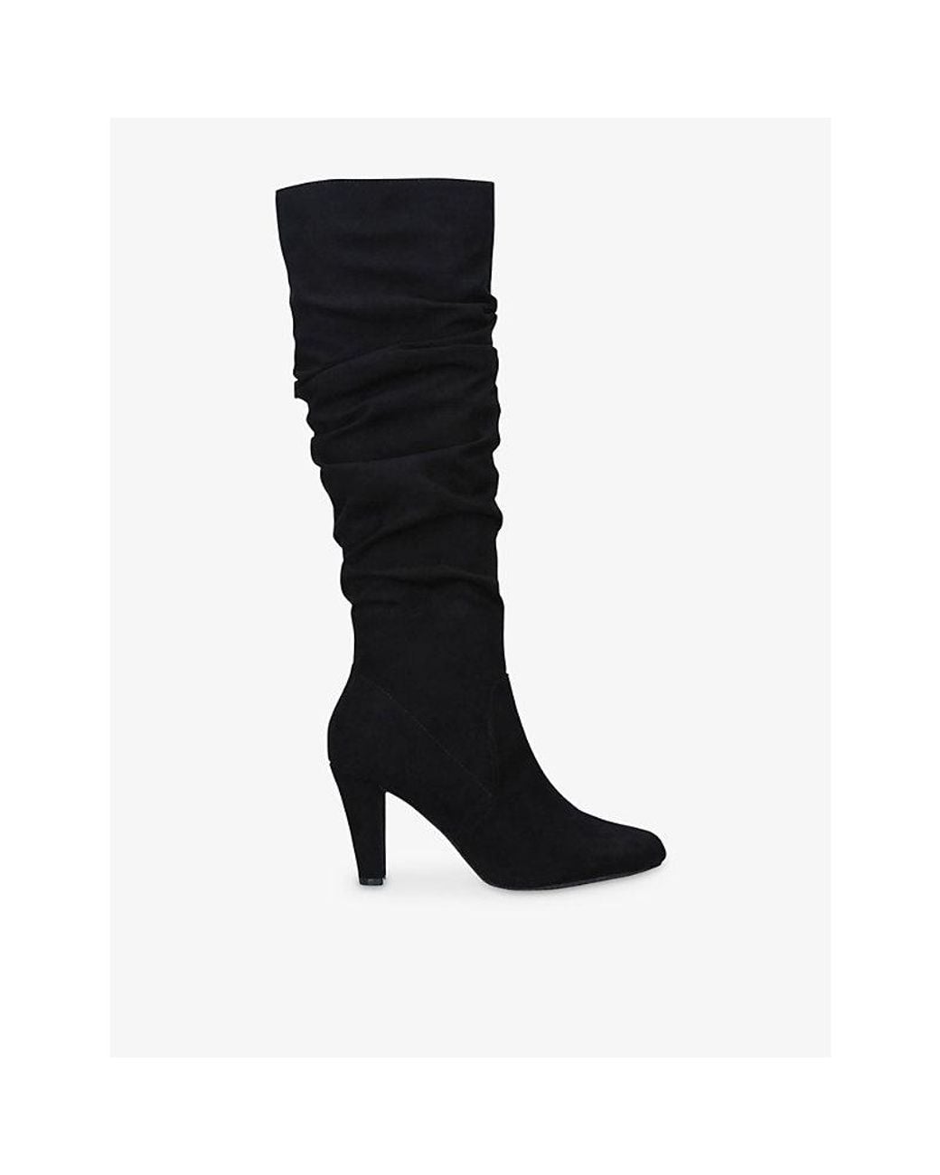 Carvela Kurt Geiger Black Tampa Faux-Suede Heeled Boots