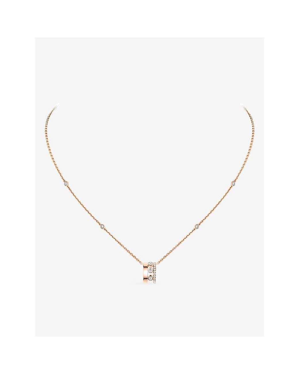 Messika Metallic Move Romane 18Ct Rose- And 0.31Ct Diamond Necklace