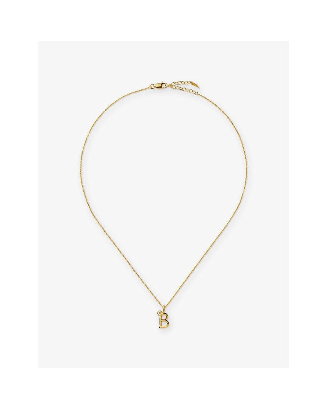 Missoma Metallic Initial B Curly Molten 18Ct Vermeil Mini Necklace