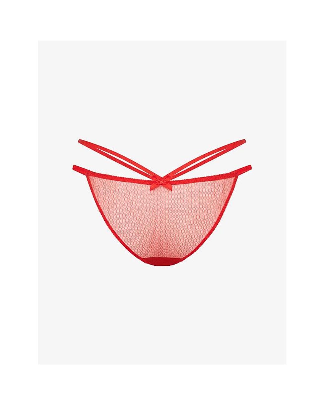 Agent Provocateur Pink Nicki Tulle Tanga Briefs