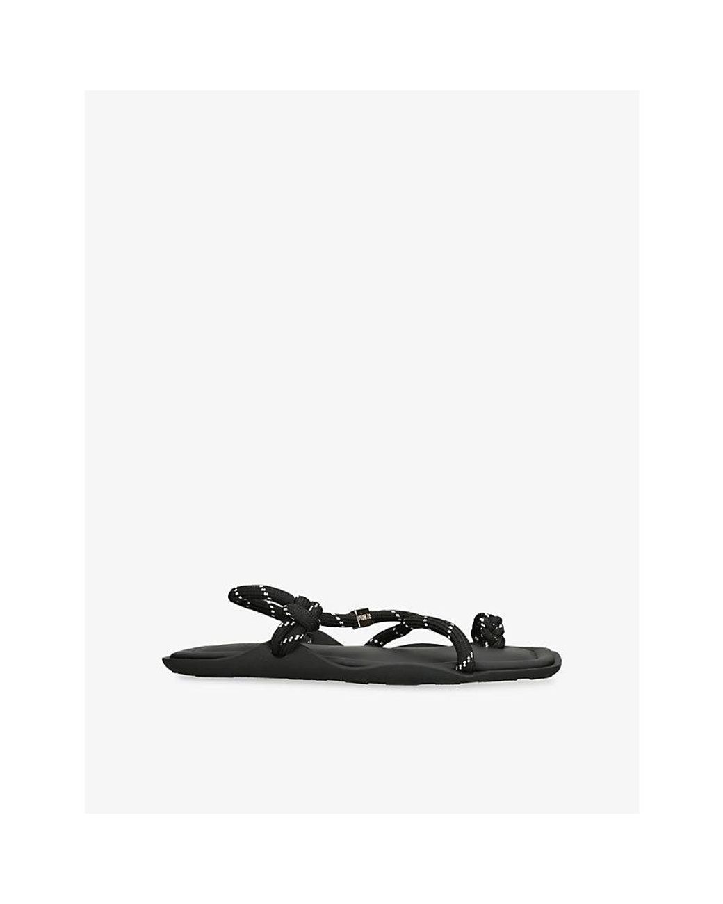 FLOWZE Black Flò Square Woven Sandals