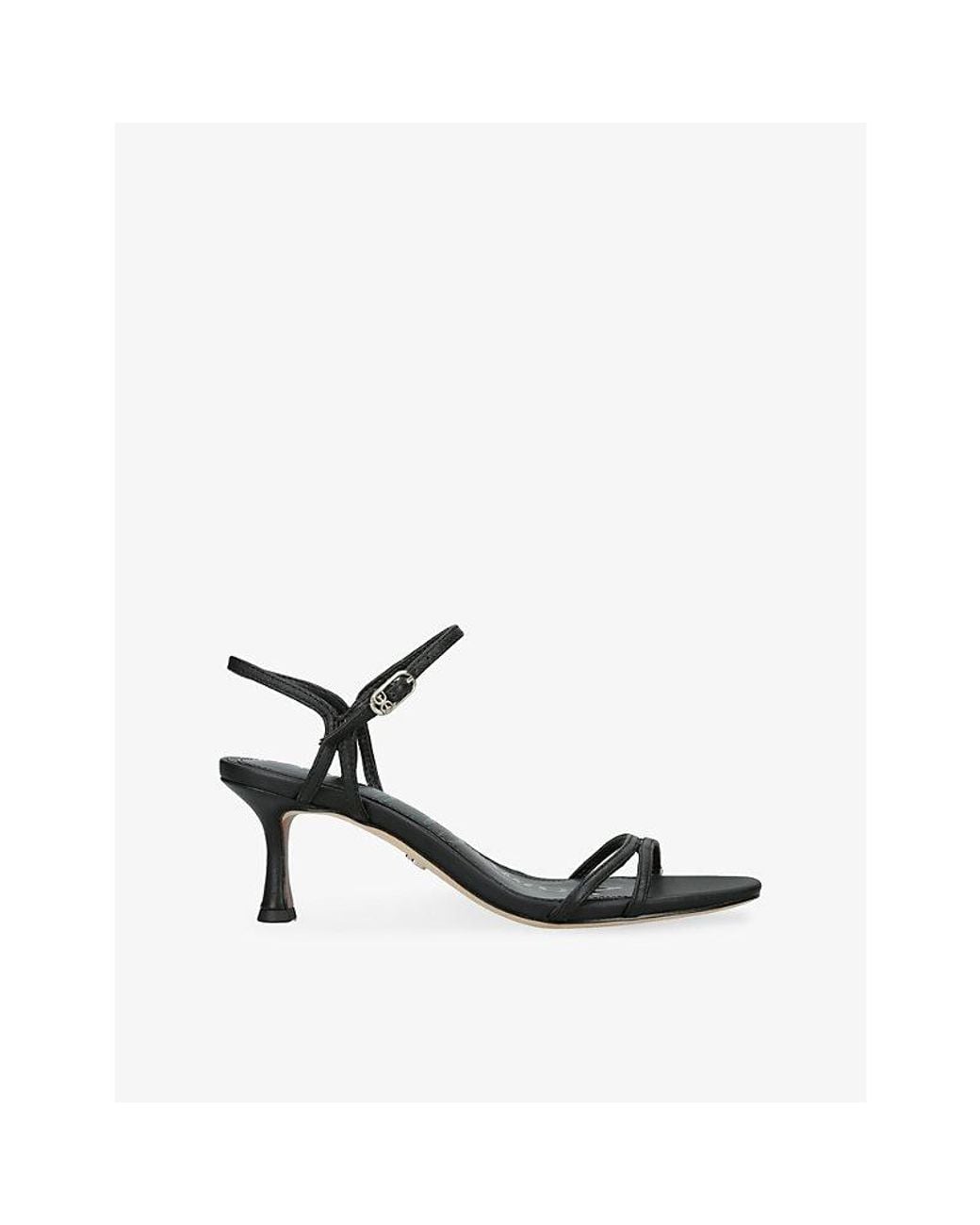 Sam Edelman Black Presley Leather Heeled Sandals