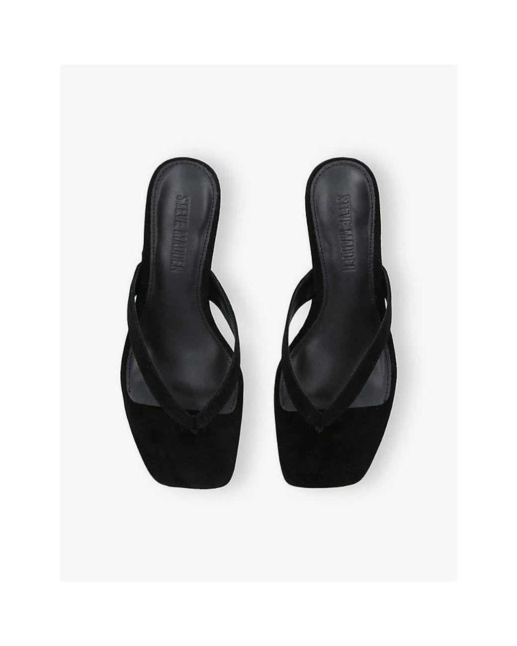 Steve Madden Black Tracie Suede Heeled Sandals
