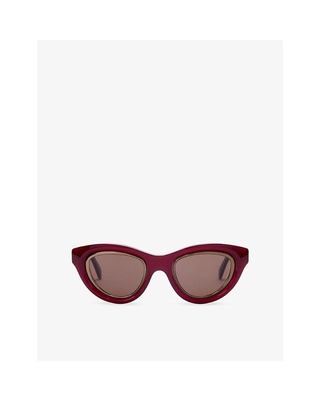 Loewe Purple Cat Eye Mini Anagram Acetate Sunglasses