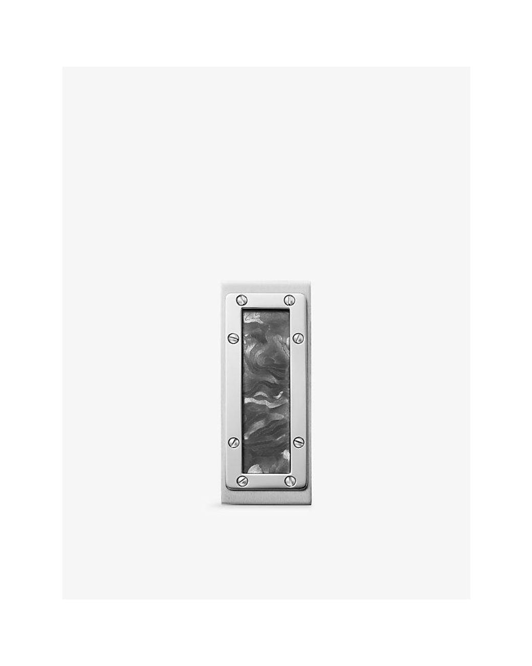 Cartier White Santos De Wide Stainless- Money Clip