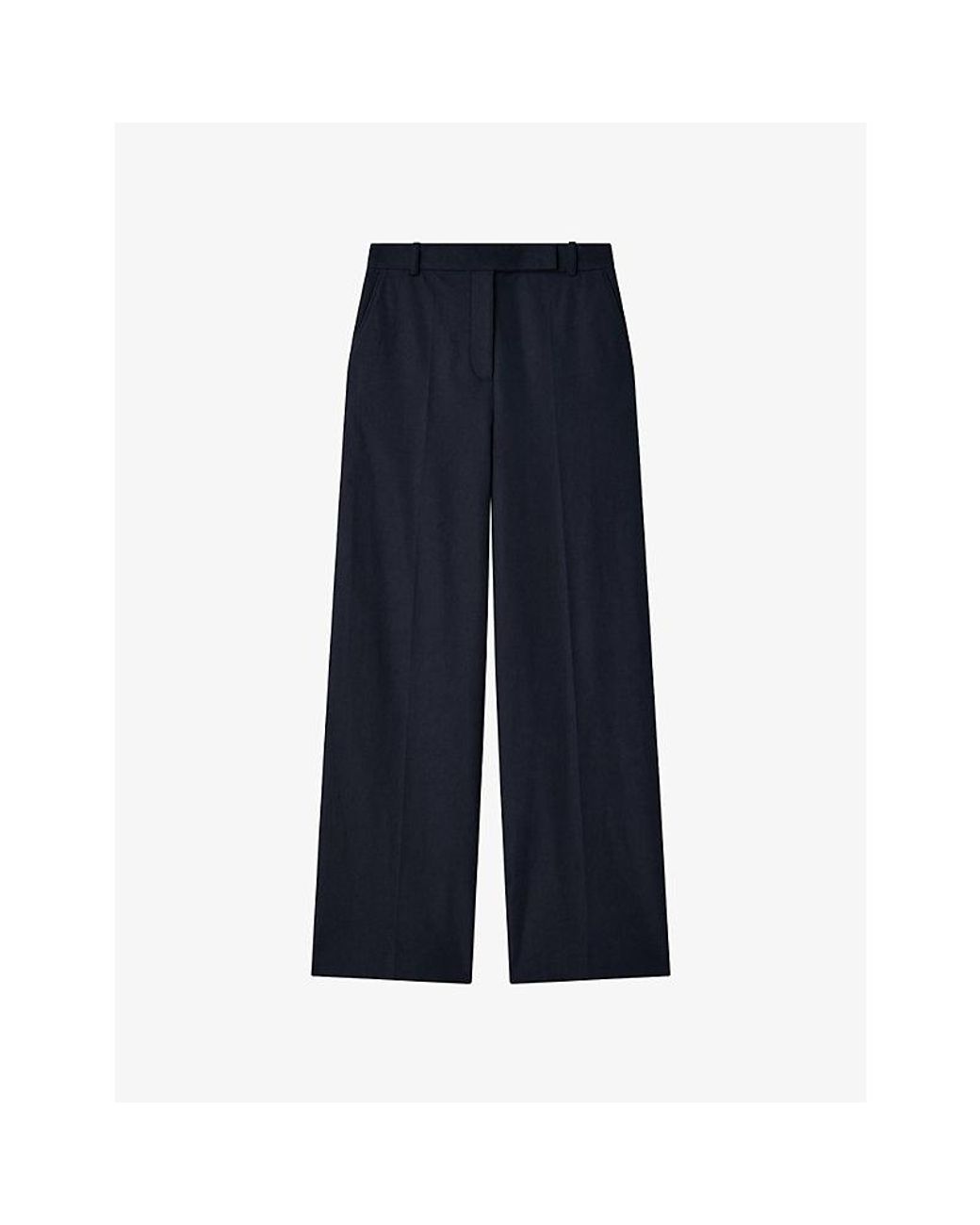 Joseph Blue Wide-Leg Tailored Stretch-Woven Trousers