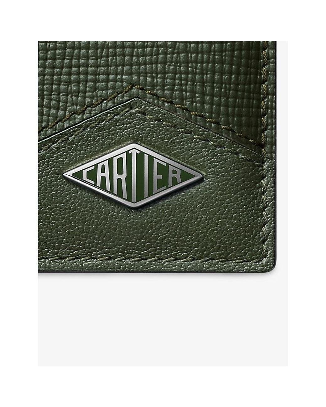 Cartier Green Losange 6Cc Leather Wallet