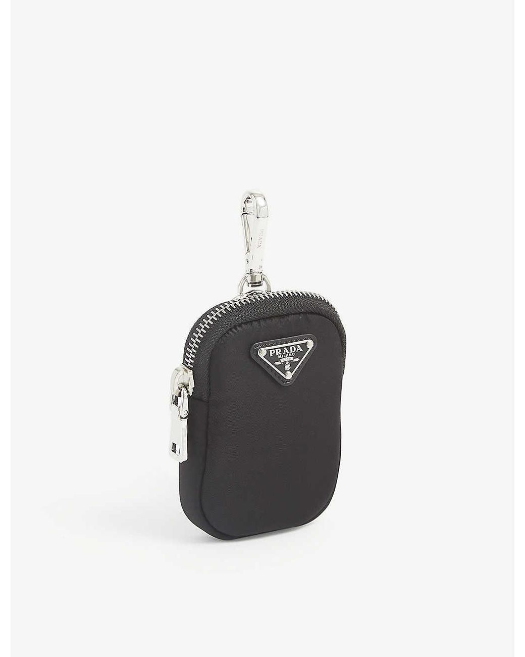 Prada Synthetic Trick Carabiner-clip Nylon Pouch in Nero (Black) | Lyst