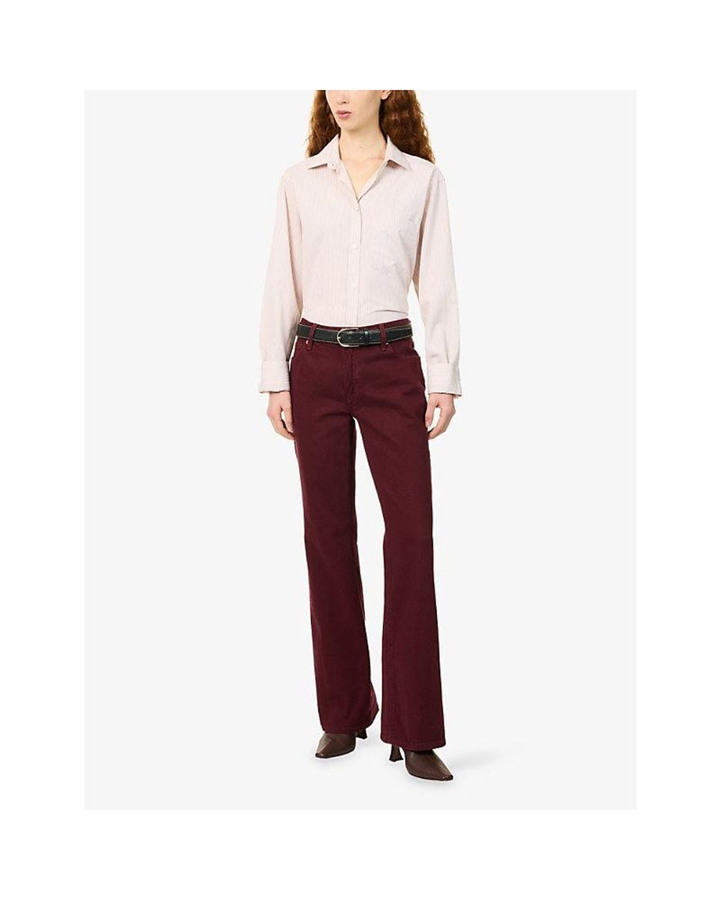 GOOD AMERICAN Red Vintage Low-Rise Bootcut Denim Jeans