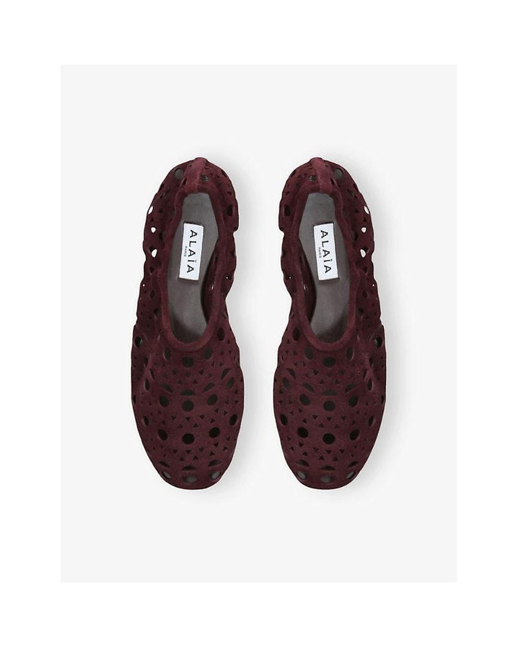 Alaïa Brown Neo Vienne Suede Ballet Flats