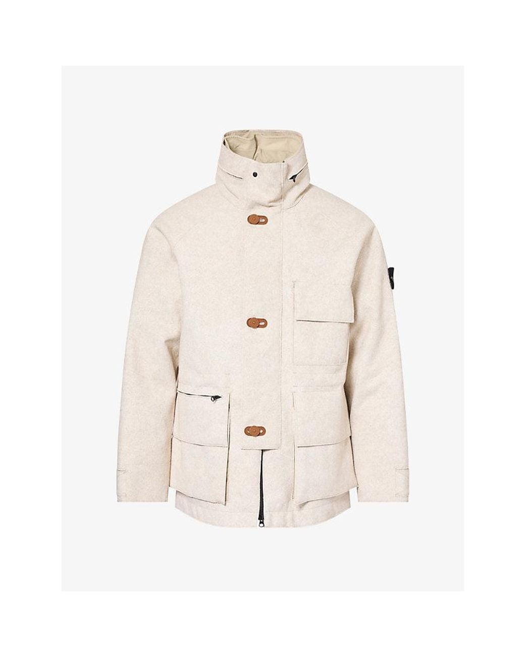 Stone Island Natural Panno Coagulato Wool-Blend Jacket for men
