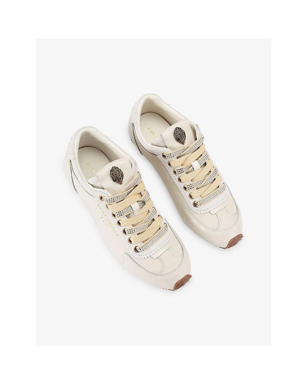 Kurt Geiger White Islington Suede Trainers