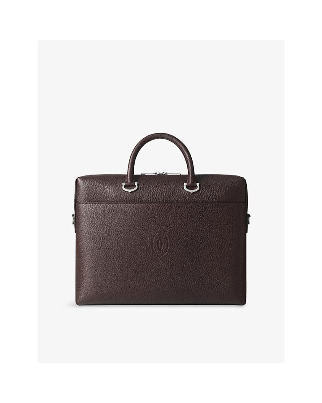 Cartier Brown Must De Leather Briefcase for men