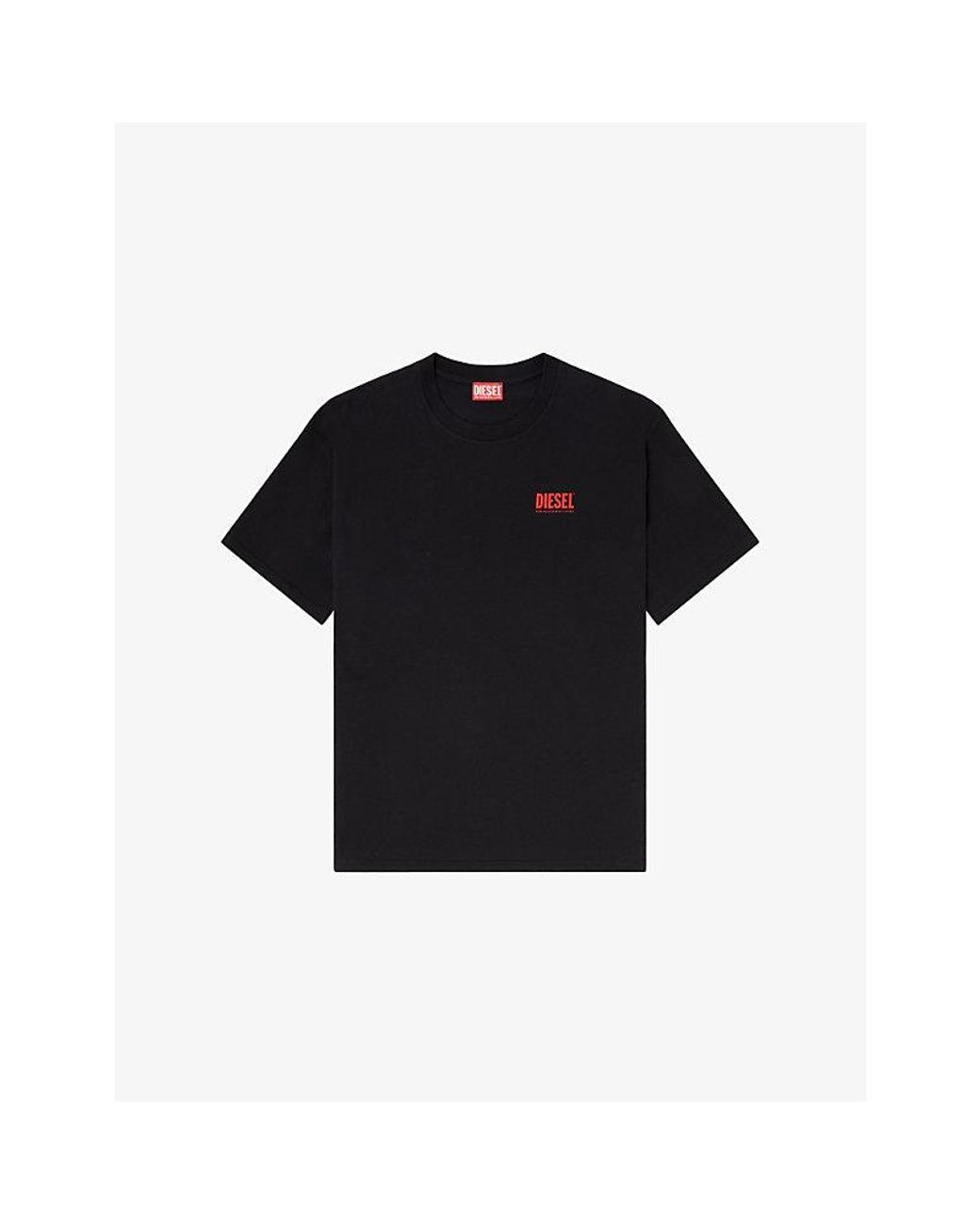 DIESEL Black T-Boxt-Bisk Brand-Print Cotton-Jersey T-Shirt for men