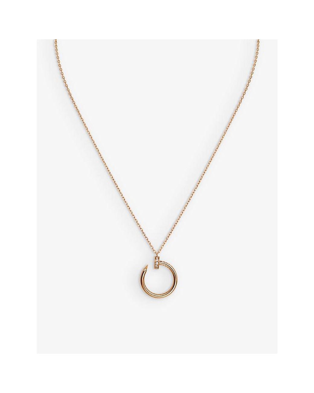 Cartier Metallic Juste Un Clou 18Ct- And 0.12Ct Diamond Pendant Necklace