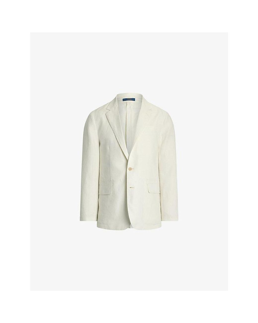 Polo Ralph Lauren White Soft Modern-Fit Linen Suit Jacket for men