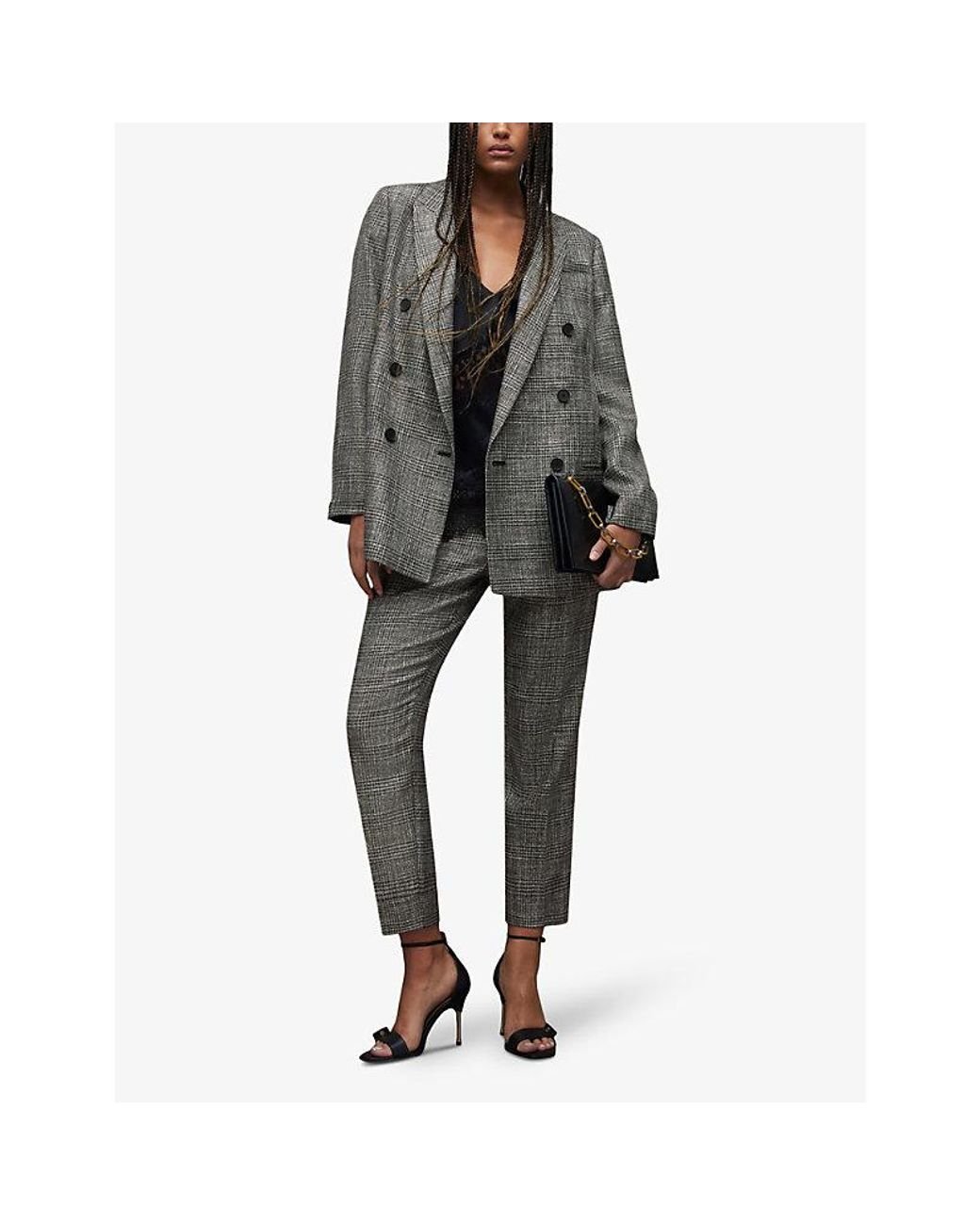 Astrid check blazer shop all saints