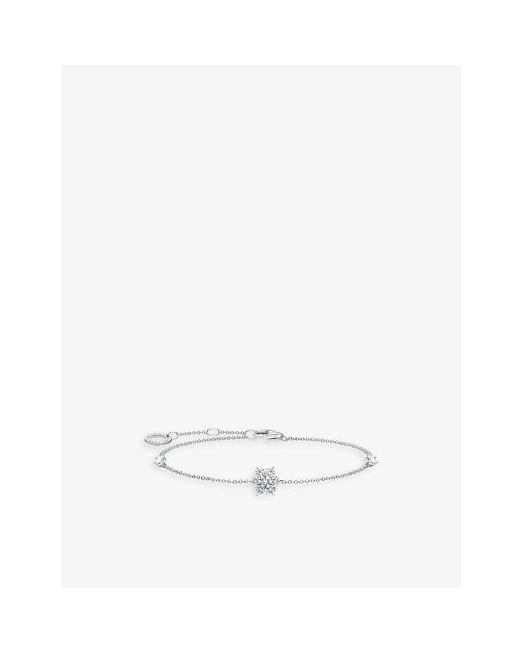 Thomas Sabo White Snowflake Sterling- And Zirconia Bracelet
