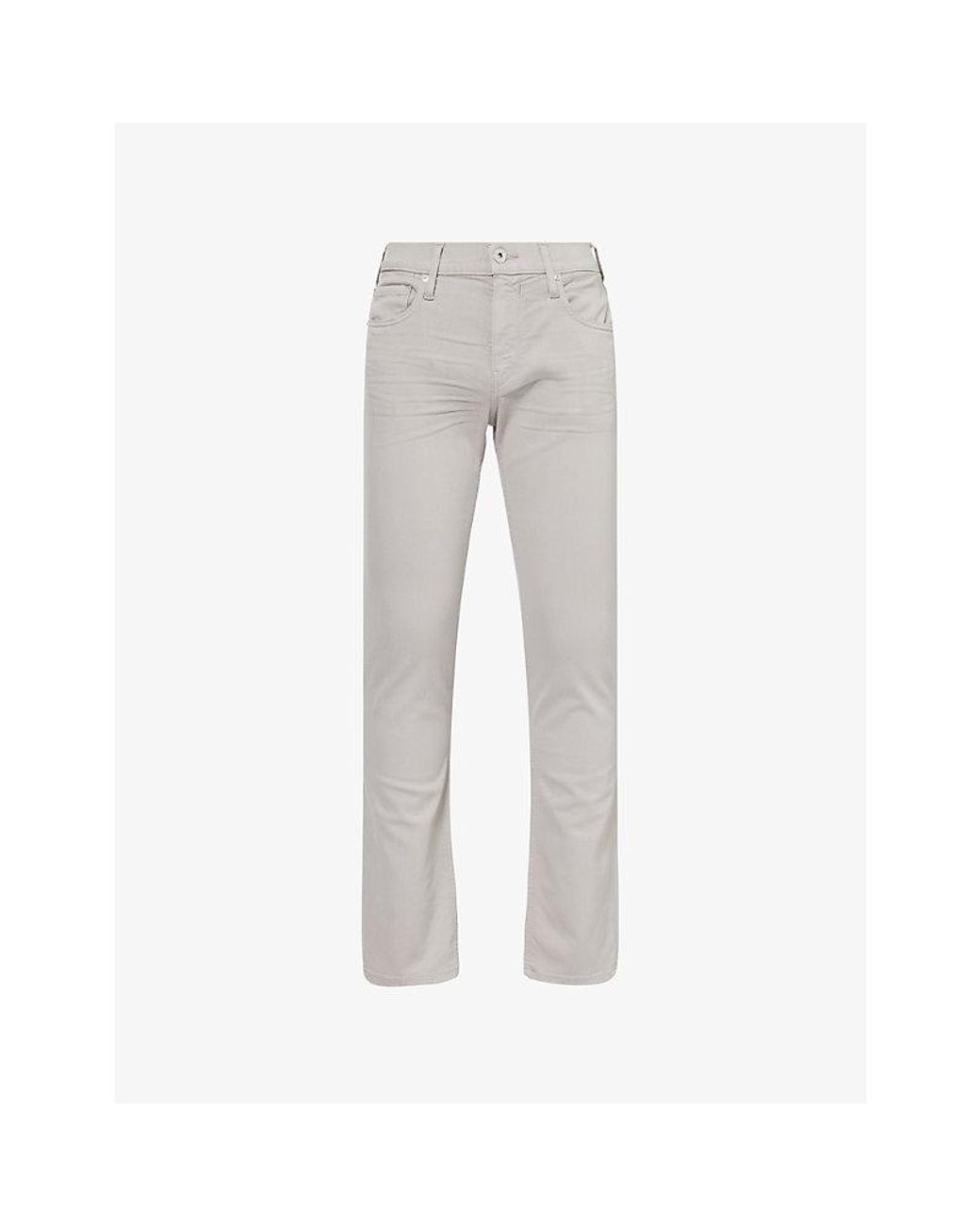 PAIGE Gray Transcend Federal Slim Straight-Leg Stretch-Denim Jeans for men