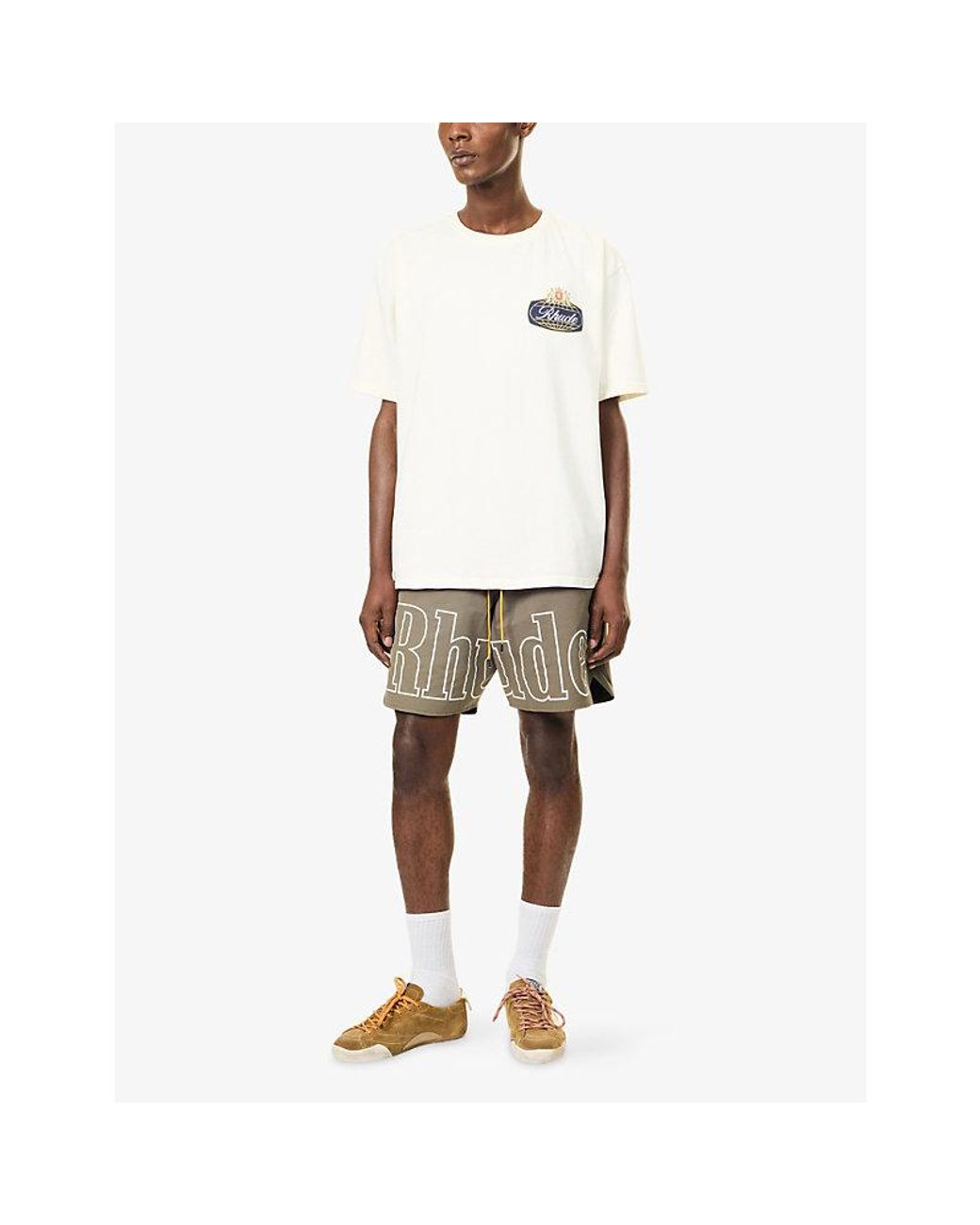 Rhude Natural Logo Ripstop-Nylon Shorts for men
