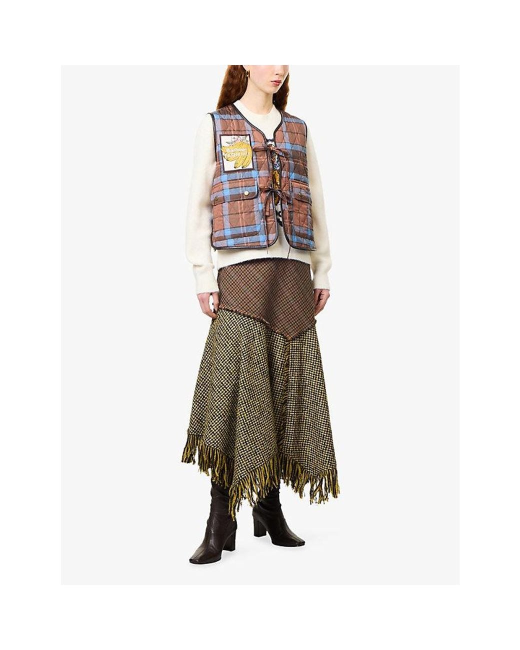 Barbour Multicolor X Farm Rio Fernanda Liner Quilted Shell Gilet