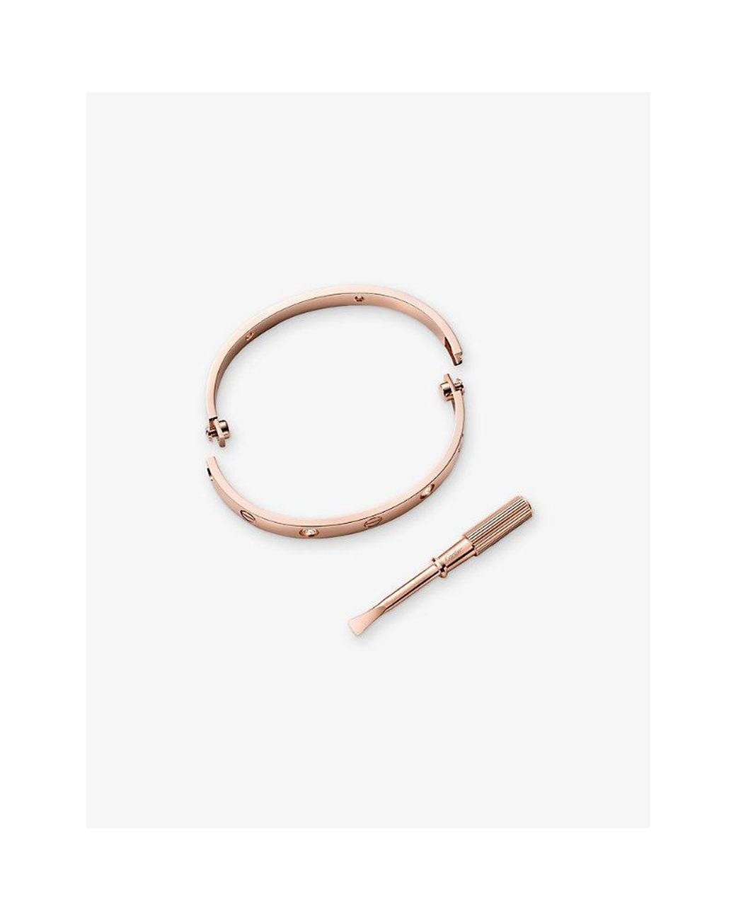 Cartier Natural Love Classic 18Ct Rose- And 0.42Ct Diamond Bracelet