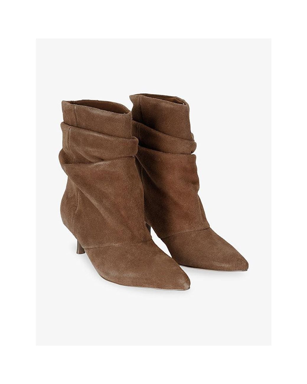 Steve Madden Brown Flux Suede Heeled Ankle Boots