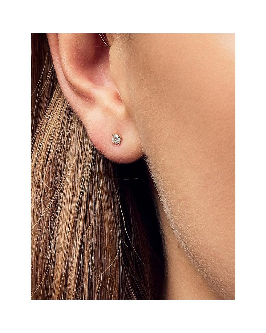 Sif Jakobs White Venice Solitaire 14Ct And 0.22Ct Lab Grown Diamond Earrings
