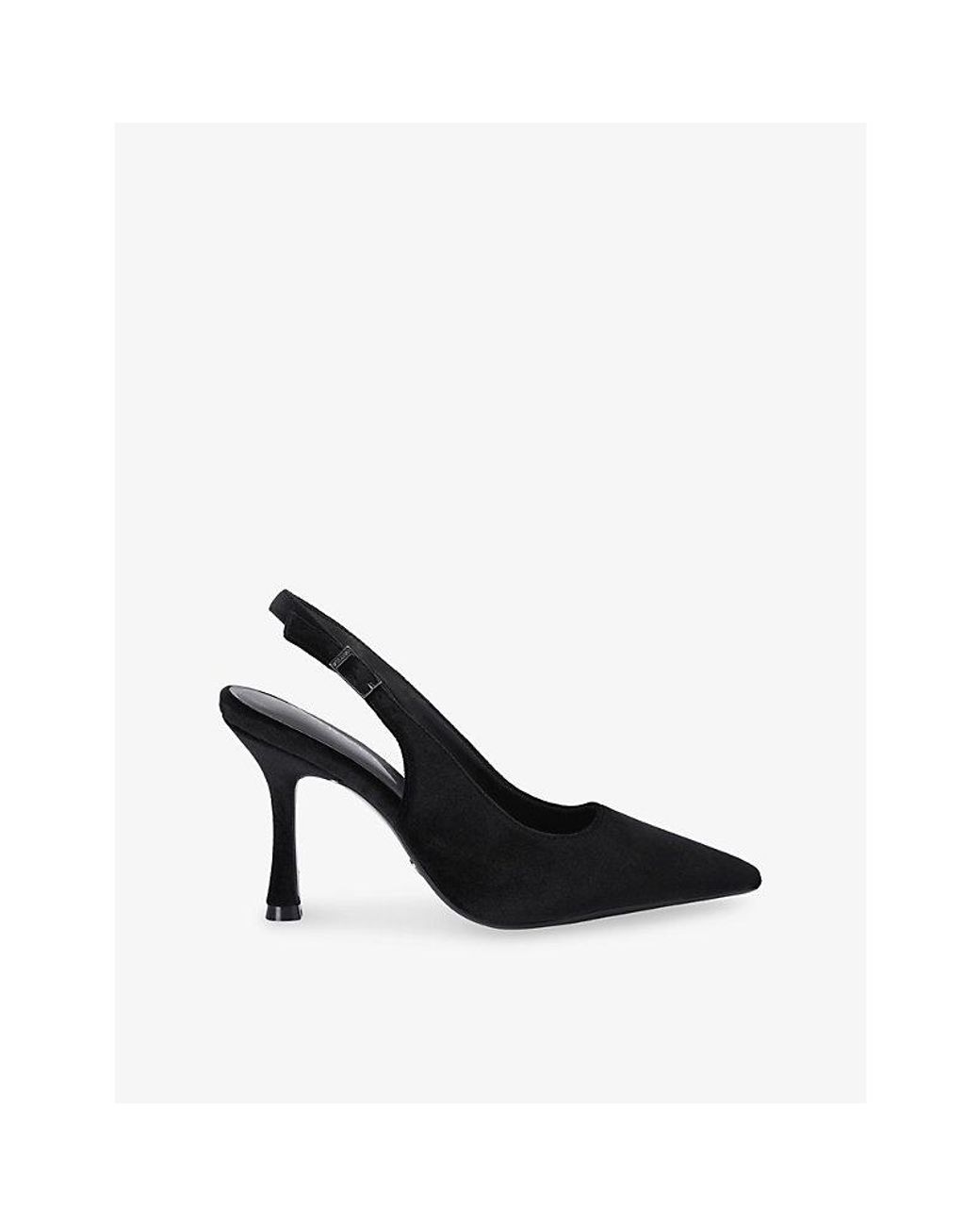 Carvela Kurt Geiger Black Leoni Velvet Sling-Back Courts