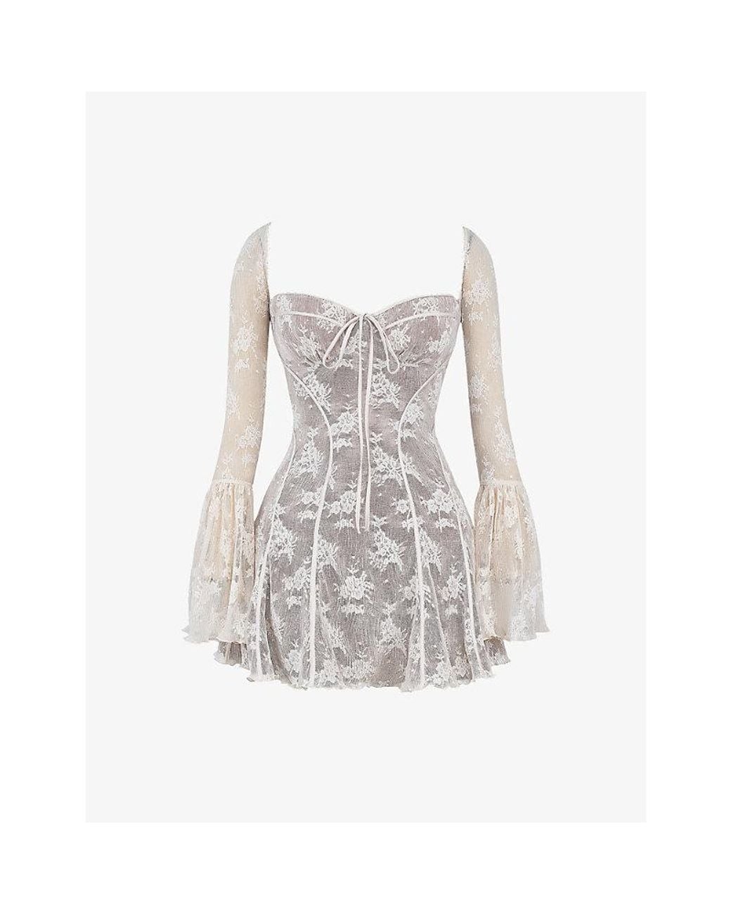 House Of Cb Analissa Floral-Pattern Lace Mini Dress in Pink | Lyst House Of Cb Analissa Floral-Pattern Lace Mini Dress in Pink | Lyst