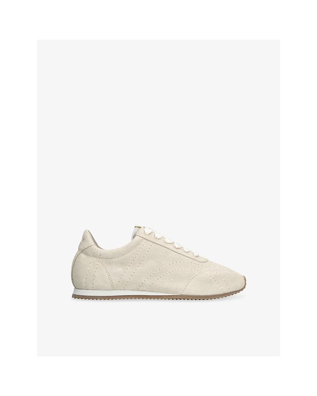 Totême White Flex Suede Trainers