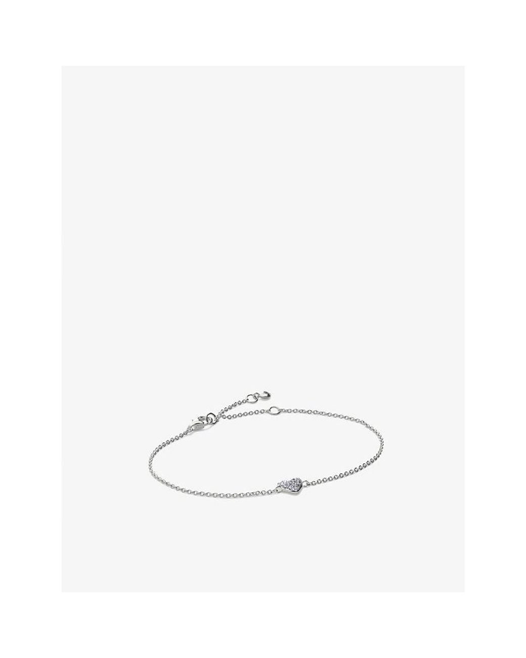 Monica Vinader White Heart Sterling- And 1.41Ct Lab-Grown Diamond Chain Bracelet